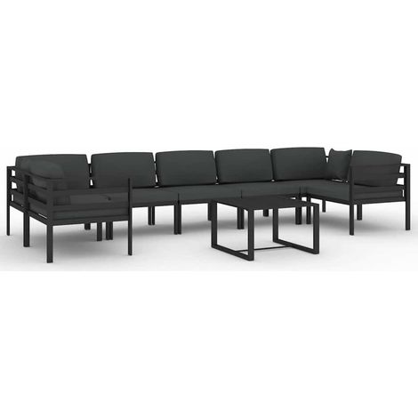 Maison Exclusive - 8-tlg. Garten-Lounge-Set mit Kissen Aluminium (1/5)