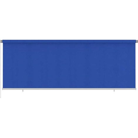 Store Roulant Extérieur Pare-Soleil Anti-UV en Polyéthylène HDPE Bleu 405 x 140 cm - PANGIVO (1/5)