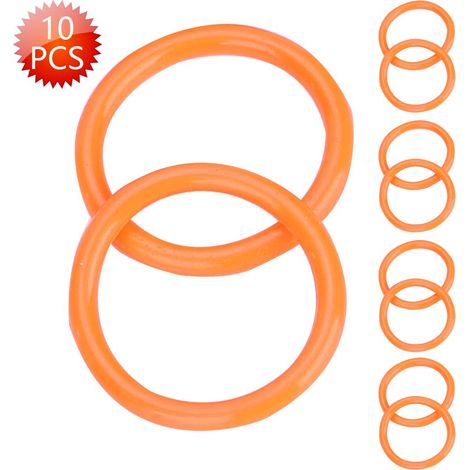 10 pièces joints toriques Polyuréthane haute résistance 13.8x1.9mm pour réservoir CO2 de pistolet paintball (Orange) (1/5)