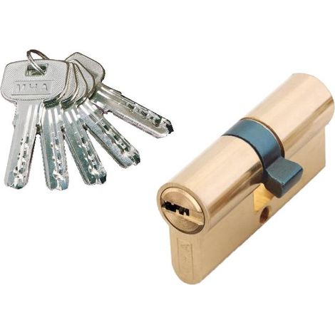 FPLUS bombillo seguridad mha laton 40x50 , Llave de seguridad.
Bombillo europerfil de latón.
Leva de 15 mm. 
MEDIDAS : Descentrado 0 - 40 mm.