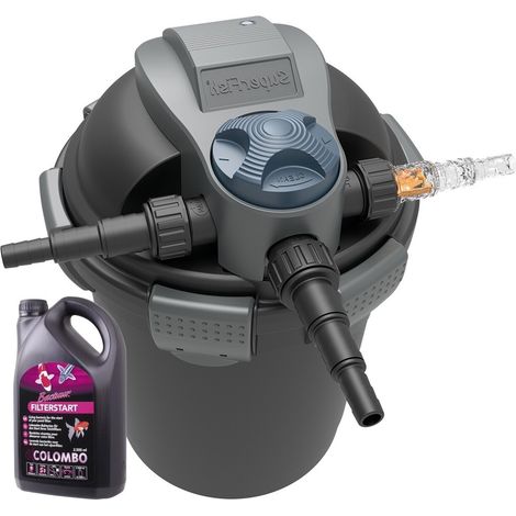 Filtration pression bassin 5000L UV 7W + 500ml bactéries de démarrage (1/4)