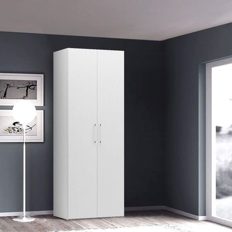 My Brand Armadio 2 Ante Frassino Bianco 91x58x247 cm (1/3)