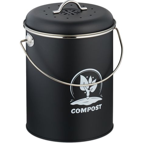 Compostiera con filtro antiodore, capacità 5,5 litri