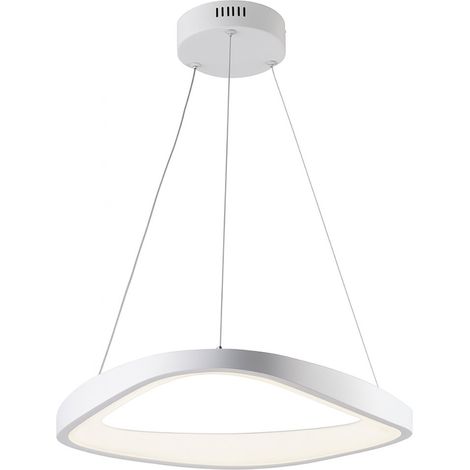 Sospensione Moderna Perth Triangolare Plastica Bianca Led Integrato 32W 4000K (1/2)