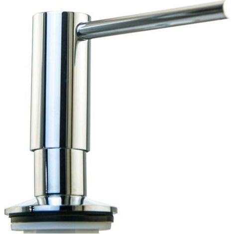 pair Distributeur de Savon avec Bec Pivotant à 360° - Distributeur de Savon Liquide Rechargeable par en Haut pour Evier Cuisine - Distributeur Savon Liquide INOX Plaqué Chrome 500 ML (1/5)