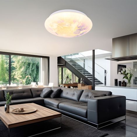 Deckenleuchte Schlafzimmerlampe LED Deckenlampe Wolkenmotiv Wohnzimmerlampe 26cm