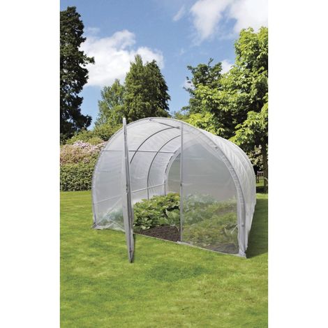 Nortene – Serre tunnel 3 x 3 x 2 m – Structure acier galvanisé – Couverture PE 120 µ – Pour professionnels et semi-professionnels (1/2)