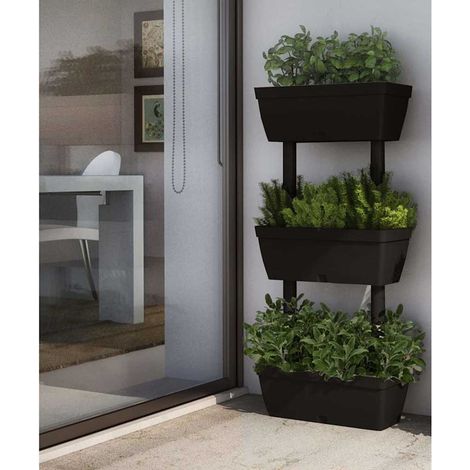 vidaXL Jardineras 6 unidades gris antracita 100 cm (1/5)