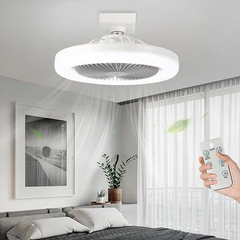 E27 Smart Lighting Fan – Kabellose Fernbedienung, leiser und unsichtbarer Innenventilator, 30 W, kompakter Ventilator