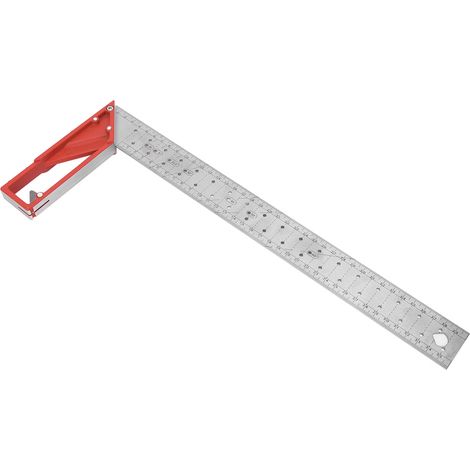 Règle de menuisier carrée en acier inoxydable 45° / 90° avec polygone (40 cm) (1/5)