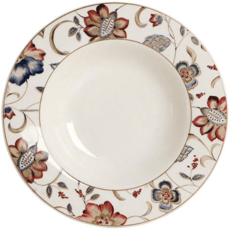 6 x assiettes creuses JACOBEAN Floral - 22,8 cm - Porcelaine - Churchill (1/3)