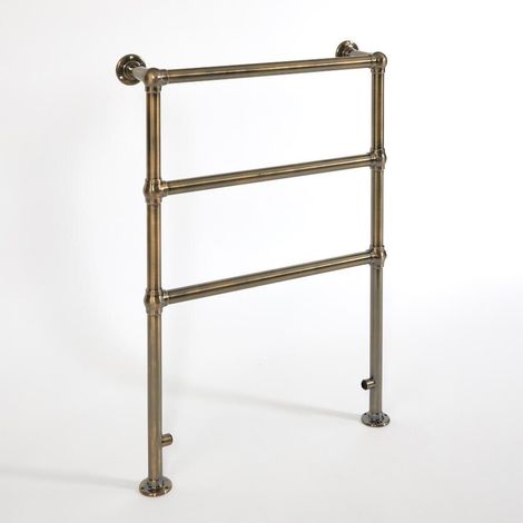 Milano Derwent 966mm x 673mm Heated Towel Rail Radiator - Dark Brushed Brass
