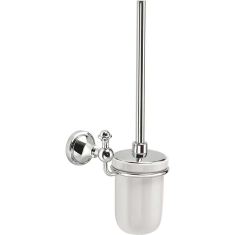 Sapho Gedi Nevis - Brosse WC avec support mural, céramique / chrome NV330313