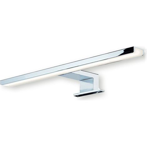 LED Spiegelleuchte Anbauleuchte AALTO Aluminium Stahl chrom poliert Länge 300 mm Badleuchte neutralweiß 4000 K IP44 geprüft 5W 230V (1/3)