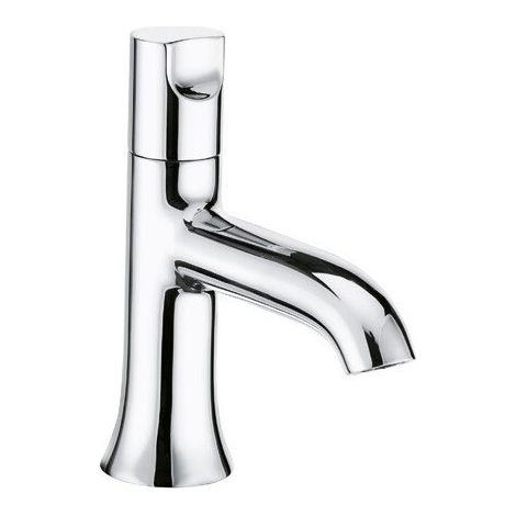 Robinet de lave-mains chromée manette cylindrique
