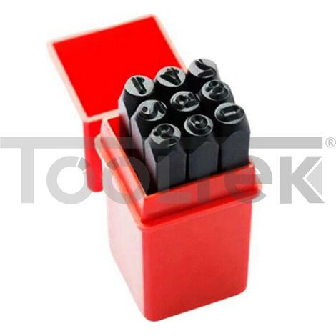 SET PUNZONI STAMINI NUMERI 9pz DA 6mm TIMBRI NUMERI (1/2)