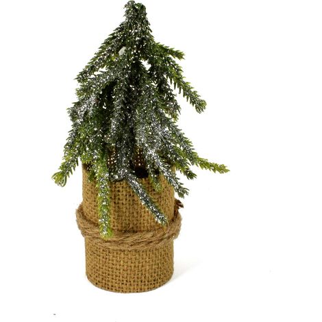 Piantina segnaposto per tavola Natalizia in PE effetto Real Touch h 16 cm