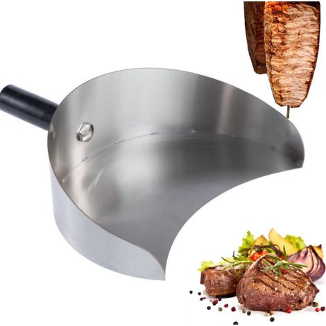 Pelle à Kebab Acier Inox , Accessoire Gyros Grill Barbecue Léger Robuste (1/5)