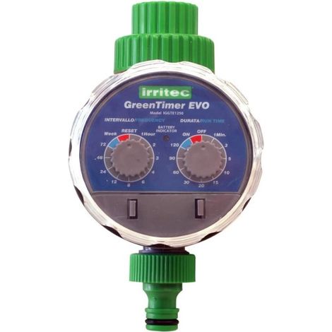 Programmatore Centralina per Irrigazione GREEN TIMER EVO Dotato di Attacchi da 3/4