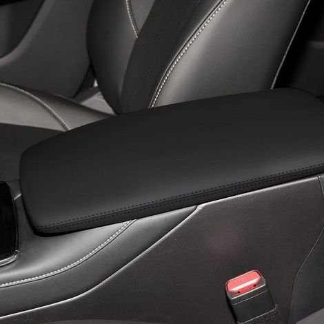 Cubierta de consola central para Mazda CX-30/CX30 2020-2025 (negra), cubierta de reposabrazos de cuero impermeable para Mazda CX-30 (2020-2025), accesorios (1/5)