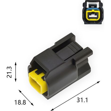 Connecteur étanche QLW-A1F-B DJ7012Y-6.3-21, borne, fiche, faisceau de câbles, mâle/femelle, quatre conducteurs (1/3)