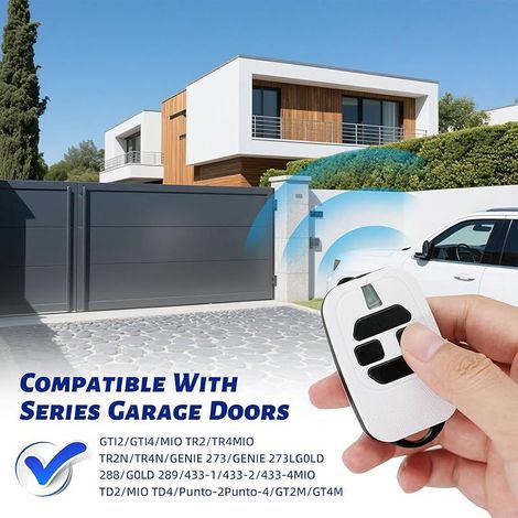 2PCS 433,92 MHz Telecommande Portail DEA, Compatibles GTI2, GTI4, GT2/4, Mio TR2/4, TR2N, TR4N, 4 Canaux, télécommande pour Portail et Porte de Garage avec portée Jusqu’à 150 m (1/5)