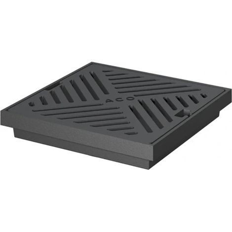 ACO Marco de montaje cRejilla 300x300/L15/M125/Fundición revestida Bloqueo, 7000.51.00