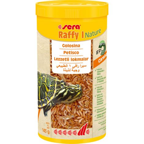 Sera Raffy I Nature - Régime alimentaire varié avec des gammares et des crevettes