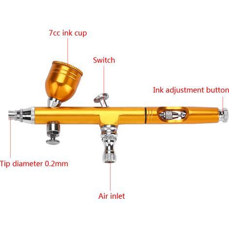 0,2-mm-Präzisions-Airbrush für professionelles Make-up, Nageldesign und Gebäckdekoration (1/5)