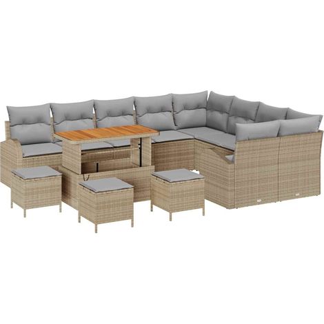 Maison Exclusive - Set Divano da Giardino 13 pz 12-Numero di posti (1/5)