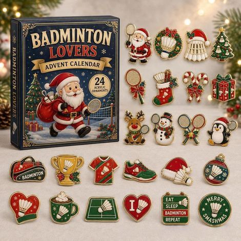 Calendario dell'Avvento sportivo 2D 2026 con scatola a sorpresa da collezione di Babbo Natale