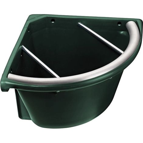 Mangeoire Renforcee Plastique Coin 20L, Bol pour Chien Cheval Bétail Chèvre Mouton, 39x39x27 cm