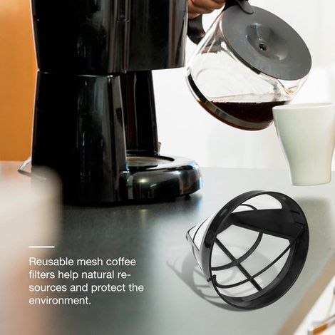2 filtros de café sostenibles con malla fina: reutilizables y universales. (1/4)