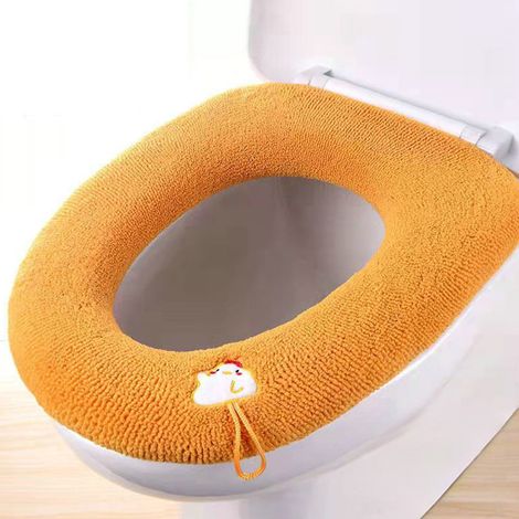 Coussin Pour Siège De Toilette Universel - Diamètre Extérieur 35 Cm Diamètre Intérieur 12 Cm - En Polyester Jaune - 1 Pièce (1/5)