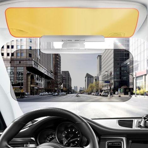 2-in-1-Sonnenblendenverlängerung für Autos, verstellbare, aufsteckbare Sonnenblendenverlängerung für Autos, Blendschutzaufsatz für LKWs und SUVs