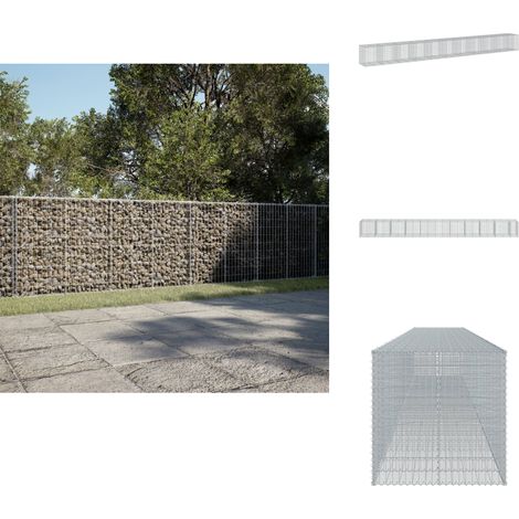 Panier gabion avec couvercle 1050x100x100 cm fer galvanisé - Panier Gabion - Paniers Gabion - Mur En Gabion - Gabion (1/5)