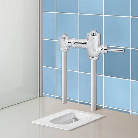 Valve de chasse d'eau manuelle durable pour bureaux, hôtels, salles de bains et toilettes. Outil de chasse d'eau à pression manuelle. (1/5)