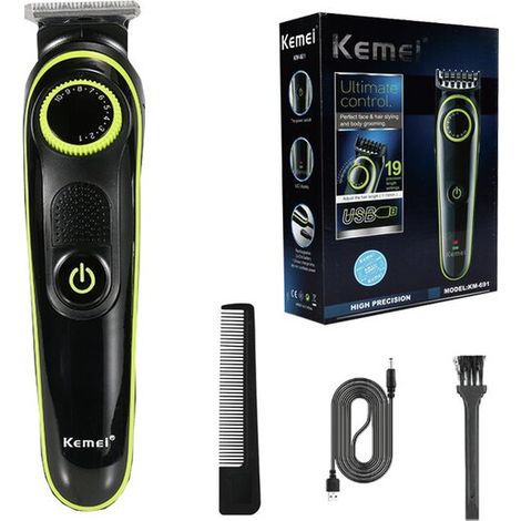 Tondeuse à cheveux/barbe/rasoir électrique réglable pour hommes, de 1 à 10 mm