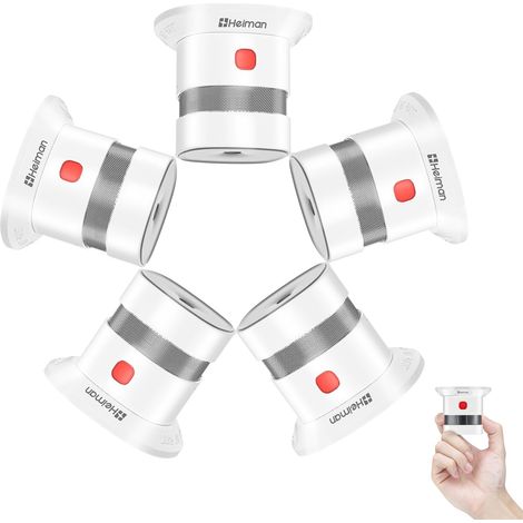 Mini Détecteur de Fumée, Batterie Amovible - Durée de Vie de 10 Ans (Batterie Incluse), Photoélectrique Detecteur de Fumée pour Maison/Magasin/Société/École (1/5)