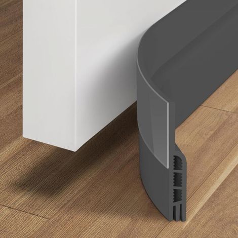 Cale-porte anti-courant d'air, isolant, joint d'étanchéité, anti-bruit, adhésif puissant, gris (1 m) (1/5)