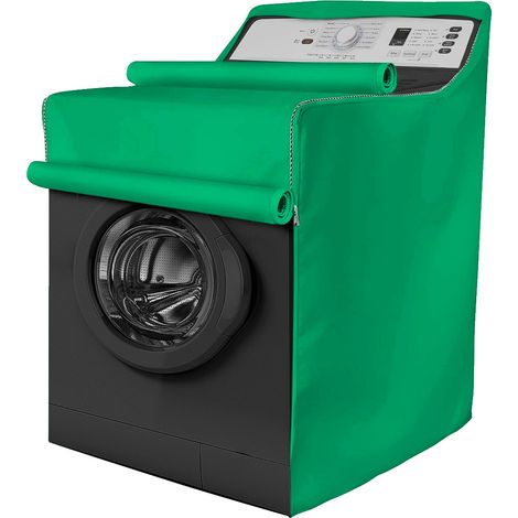 Housse pour lave-linge/sèche-linge à chargement par le haut et frontal - Protection imperméable, anti-poussière et anti-UV - Fermeture éclair épaisse - Convient à la plupart des lave-linge et sèche-li (1/5)