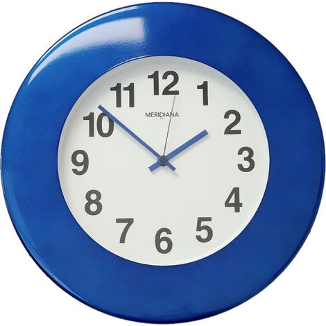 Orologio da Parete Cassa in Ferro Laccato Metallizzato Blu 35 cm (1/2)