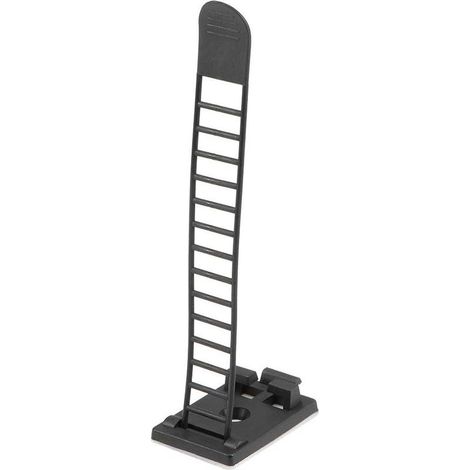 Réglable Autocollant Cable Clips Fil Organisateur avec Optionnel Vis Support pour électrique Cablage Boucler Cable Attache 91x18mm Noir 25pcs (1/3)