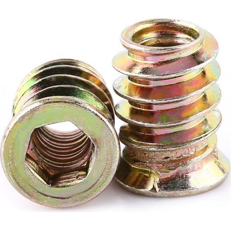 Pack de 20 pièces M6/M8/M10 Écrou hexagonal fileté en alliage de zinc, Écrous d'Insert en alliage de zinc Assortiment (M615mm) (1/5)