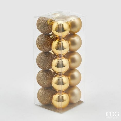 EDG Enzo De Gasperi Palla Natale Poly Mix D 40 Mm Cf 20 Pz Gold