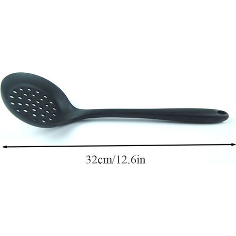 Schaumlöffel aus Silikon mit Schlitzen, leichter Schaumlöffel, Schöpfkelle mit langem Griff (1/5)