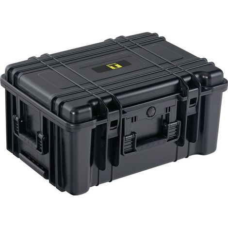 Valise plastique DinoPlus L440xL600xH285mm ABS 2 poignées extractibles. Manche télescopique rouleaux noir 47.4l