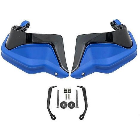 Protège-mains pour motos VOGE 650DS, 650 DS, 500DS, 300DS et 500R : protections pour leviers de frein et d'embrayage, pare-brise inclus (bleu et noir). (1/5)