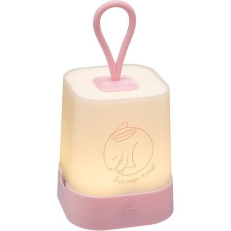 Luz nocturna portátil de silicona 8x8x16 cm con función táctil