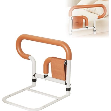 Barrière de lit pour personnes âgées - Protection contre les chutes - Réglable en hauteur - Pliable - Avec sac de rangement - Aide au lever du lit pour personnes âgées, femmes enceintes et personnes à (1/5)